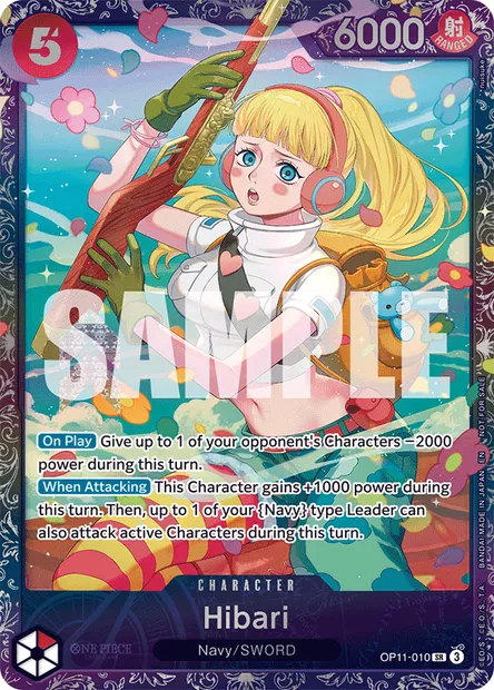 Hibari, carte One Piece OP11-010 — extension DES POINGS VIFS COMME L'ÉCLAIR