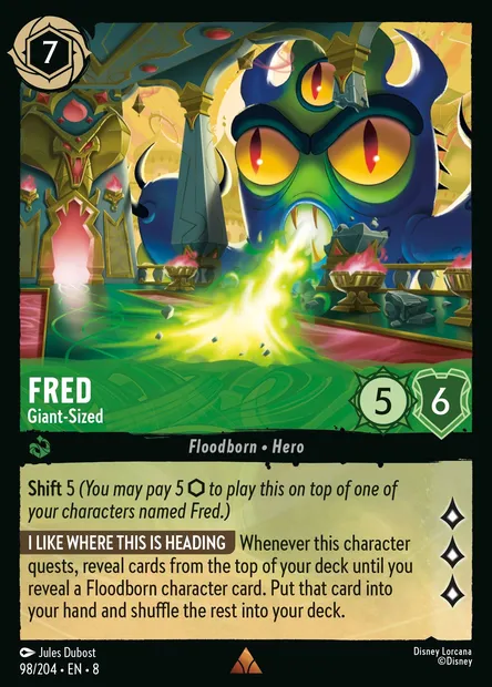 Fred - Giant-Sized, Disney Lorcana card CH8-098 — The Reign of Jafar set