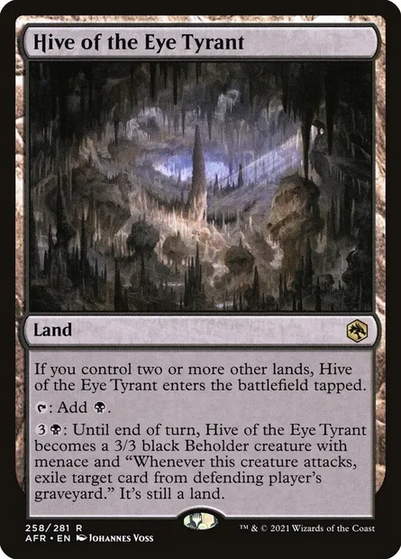 Hive of the Eye Tyrant, Magic card AFR 258 — Adventures in the Forgotten Realms set
