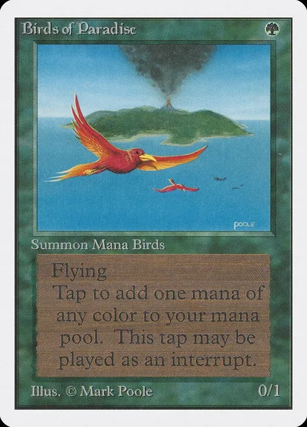 Oiseaux de paradis, carte Magic 2ED 187 — extension Unlimited Edition