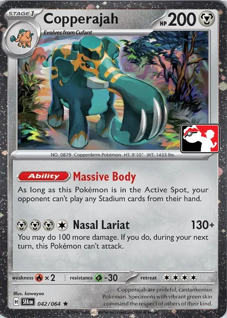 Copperajah, Pokémon card PPS 042-2 — Play! Pokémon Prize Pack Series set