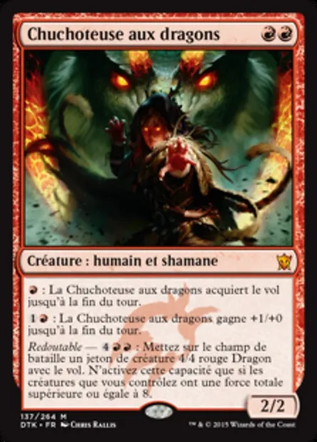 Chuchoteuse aux dragons, carte Magic DTK 137 — extension Les Dragons de Tarkir