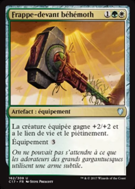 Frappe-devant béhémoth, carte Magic C17 162 — extension Commander 2017
