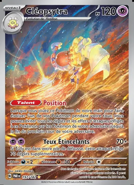 Cléopsytra, carte Pokémon PAR 197 — extension Faille Paradoxe