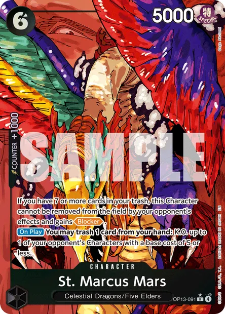 St. Marcus Mars, One Piece card OP13-091 — CARRYING ON HIS WILL set