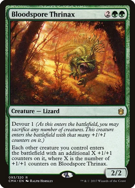 Bloodspore Thrinax, Magic card CMA 93 — Commander Anthology set