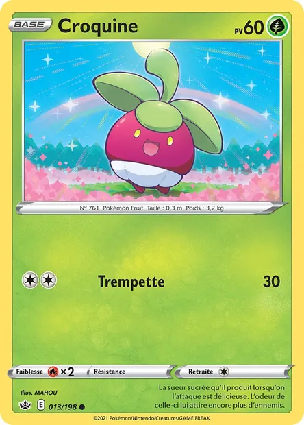 Croquine, carte Pokémon CRE 13 — extension Règne de Glace
