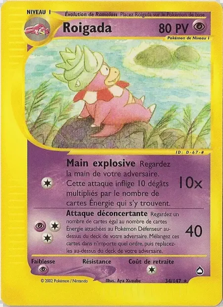 Roigada, carte Pokémon AQ 34 — extension Aquapolis