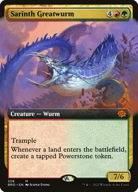 Sarinth Greatwurm, Magic card BRO 358 — The Brothers' War set