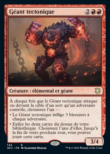 Géant tectonique, carte Magic AFC 144 — extension Forgotten Realms Commander