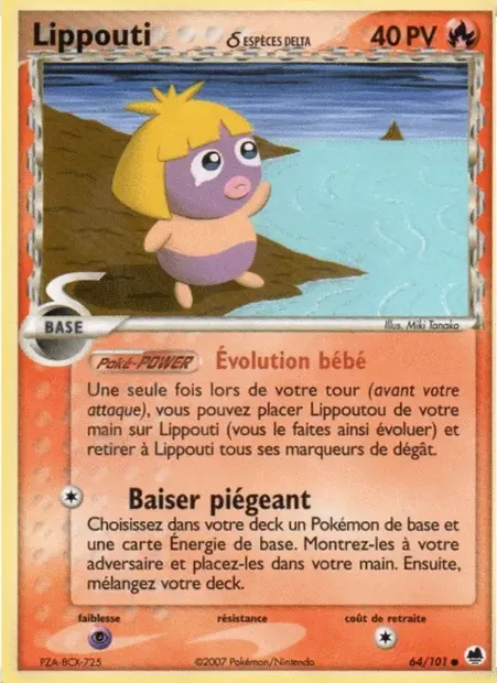 Lippouti δ, carte Pokémon DF 64 — extension EX Île des Dragons