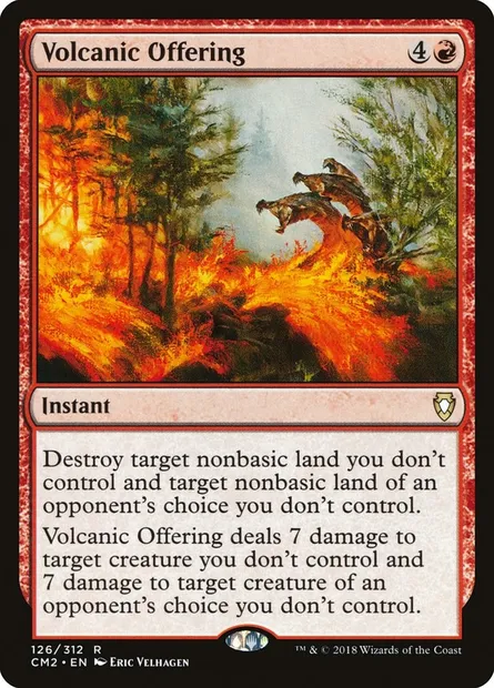 Offrande volcanique, carte Magic CM2 126 — extension Commander Anthology Volume II