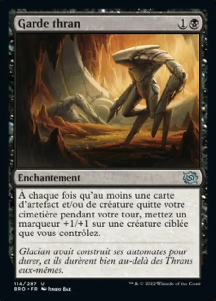 Garde thran, carte Magic BRO 114 — extension La Guerre Fratricide