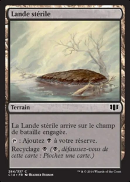 Lande stérile, carte Magic C14 284 — extension Commander 2014