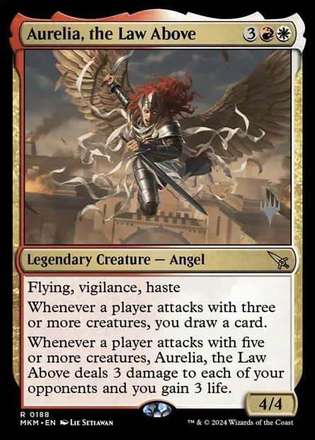 Aurelia, the Law Above, Magic card PMKM 188p — Murders at Karlov Manor Promos set