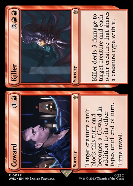 Coward // Killer, Magic card WHO 77 — Doctor Who set