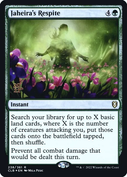 Jaheira's Respite, Magic card PCLB 238s — Battle for Baldur's Gate Promos set