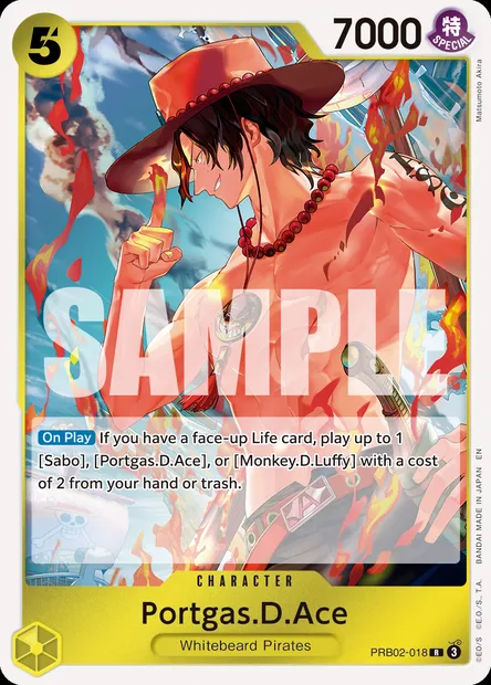 Portgas.D.Ace, One Piece card PRB02-018 — ONE PIECE CARD THE BEST vol.2 set