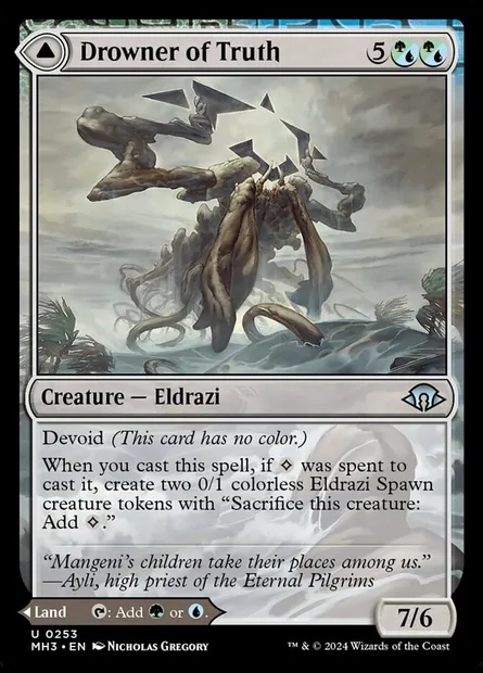 Drowner of Truth // Drowned Jungle, Magic card MH3 253 — Modern Horizons 3 set