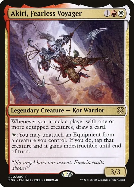 Akiri, Fearless Voyager, Magic card ZNR 220 — Zendikar Rising set