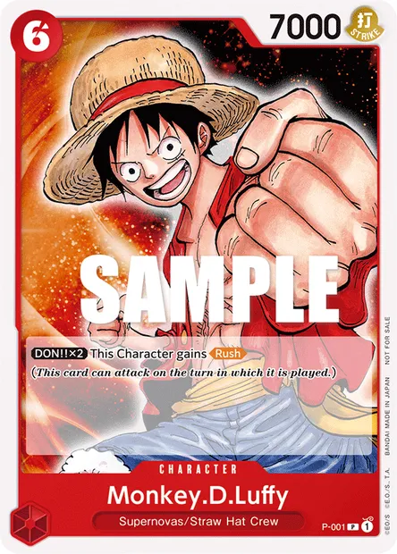 Monkey.D.Luffy, One Piece card P-001 — Promotion card set