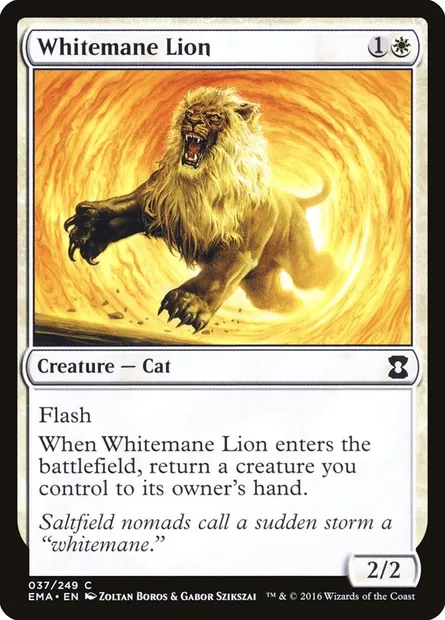 Whitemane Lion, Magic card EMA 37 — Eternal Masters set