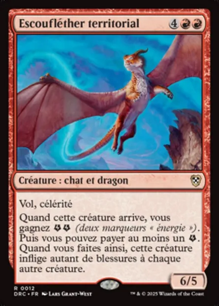 Escoufléther territorial, carte Magic DRC 12 — extension Aetherdrift Commander
