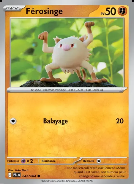 Férosinge, carte Pokémon PBL 042 — extension Nuit Noire