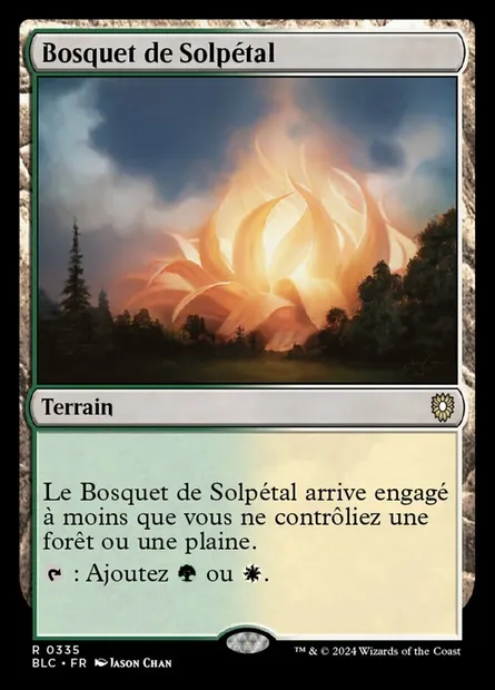 Bosquet de Solpétal, carte Magic BLC 335 — extension Bloomburrow Commander