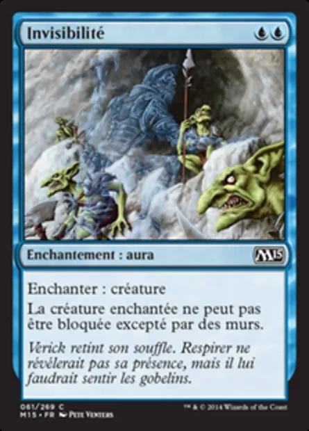 Invisibilité, carte Magic M15 61 — extension Magic 2015