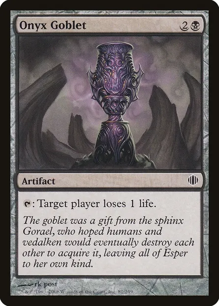 Onyx Goblet, Magic card ALA 81 — Shards of Alara set