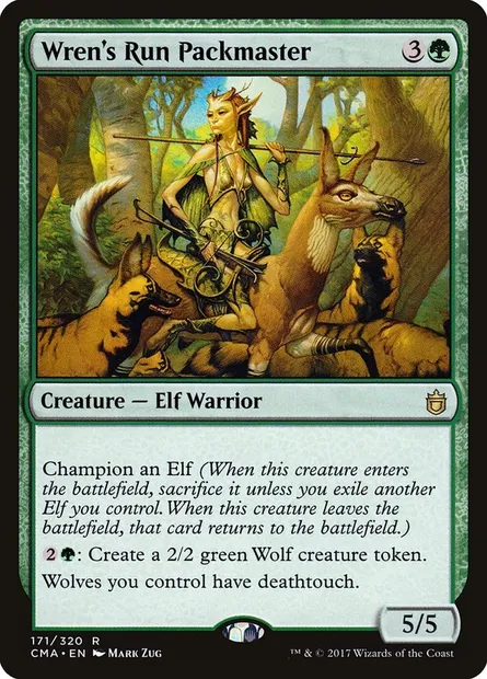 Wren's Run Packmaster, Magic card CMA 171 — Commander Anthology set