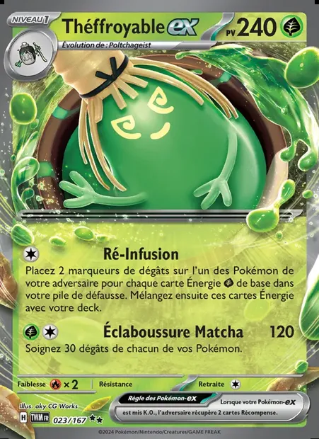 Théffroyable-ex, carte Pokémon TWM 023 — extension Mascarade Crépusculaire