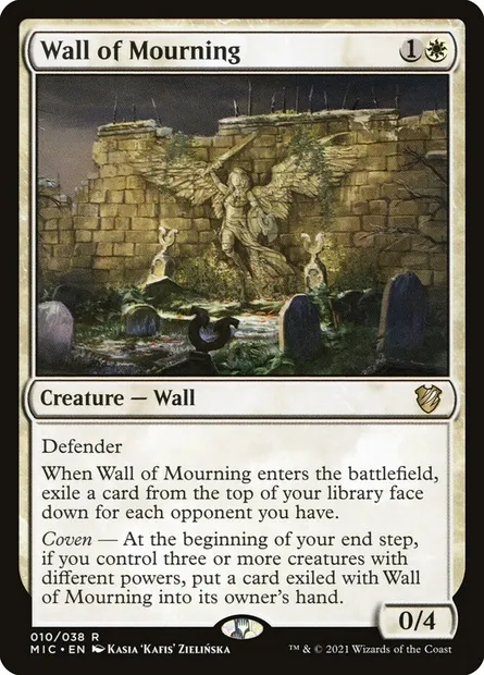 Wall of Mourning, Magic card MIC 10 — Midnight Hunt Commander set