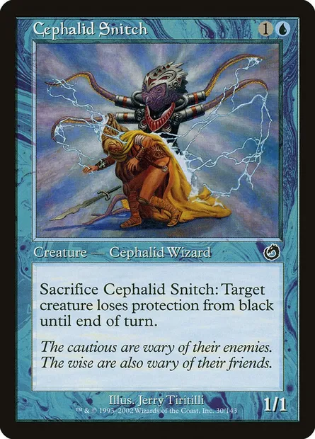 Cephalid Snitch, Magic card TOR 30 — Torment set