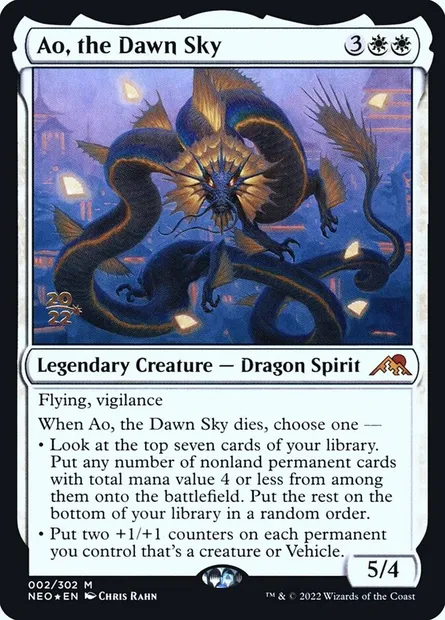 Ao, the Dawn Sky, Magic card PNEO 2s — Kamigawa: Neon Dynasty Promos set