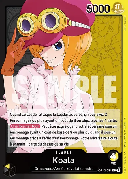 Koala, carte One Piece OP12-081 — extension L'HÉRITAGE DU MAÎTRE