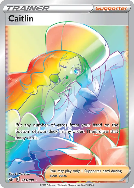 Caitlin, Pokémon card CRE 213 — Chilling Reign set