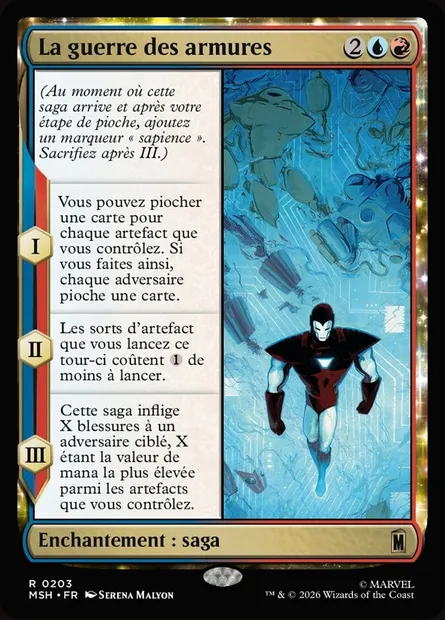 La guerre des armures, carte Magic MSH 203 — extension Marvel Super Heroes