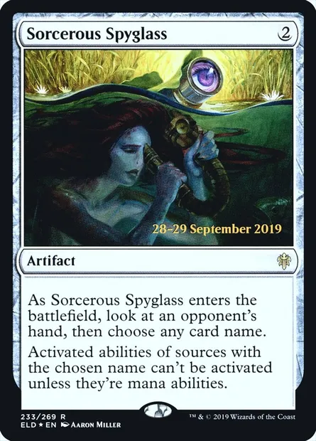 Sorcerous Spyglass, Magic card PELD 233s — Throne of Eldraine Promos set