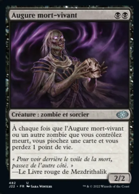 Augure mort-vivant, carte Magic J22 482 — extension Jumpstart 2022