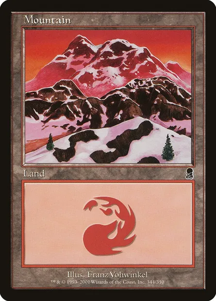 Mountain, Magic card ODY 344 — Odyssey set