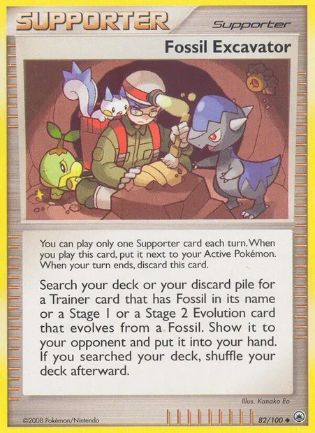 Fossil Excavator, Pokémon card MD 82 — Majestic Dawn set