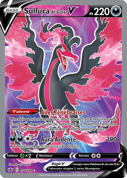 Sulfura de Galar V, carte Pokémon CRE 176 — extension Règne de Glace
