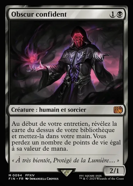 Obscur confident, carte Magic FIN 94 — extension Final Fantasy