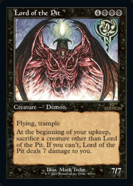 Lord of the Pit, Magic card 30A 408 — 30th Anniversary Edition set