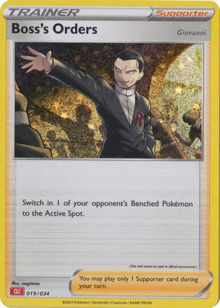 Boss's Orders - Giovanni, Pokémon card CLC 019 — Pokémon TCG Classic: Charizard & Ho-Oh ex Deck set