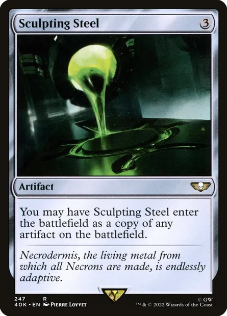 Acier sculpteur, carte Magic 40K 247 — extension Warhammer 40,000 Commander