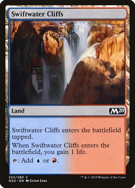 Swiftwater Cliffs, Magic card M20 252 — Core Set 2020 set