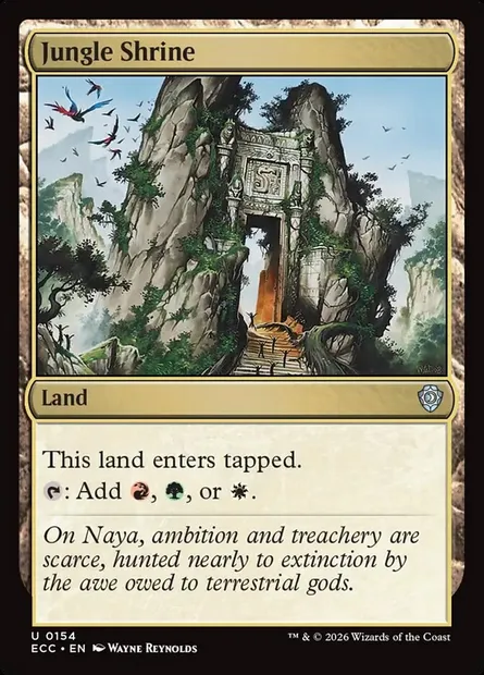Jungle Shrine, Magic card ECC 154 — Lorwyn Eclipsed Commander set